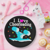 AQUAMARINE UND SCHWARZE I LIEBE - PRÜFPAPIER-TELLE PAPPTELLER (Party)