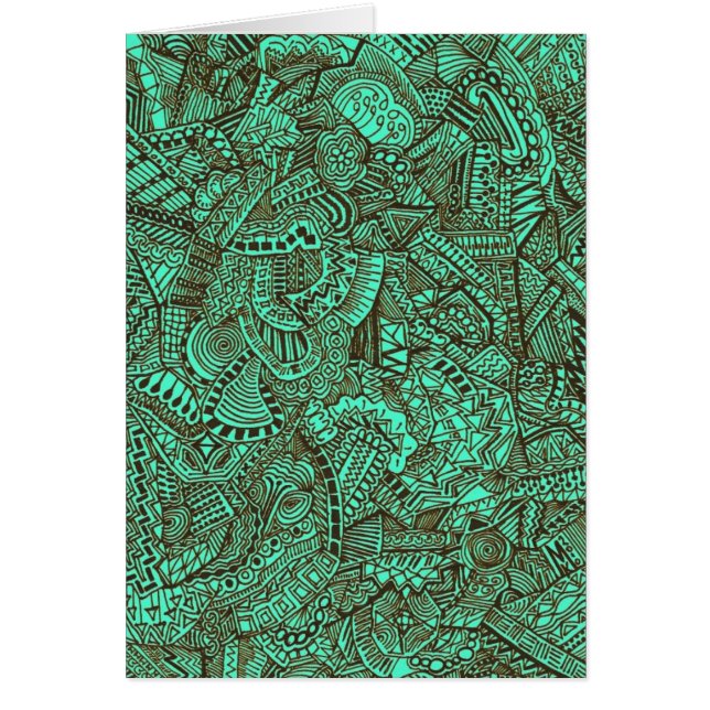 Aquamarine und schwarze Karte (Vorne)
