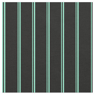 Aquamarine und schwarze Linien Stoff