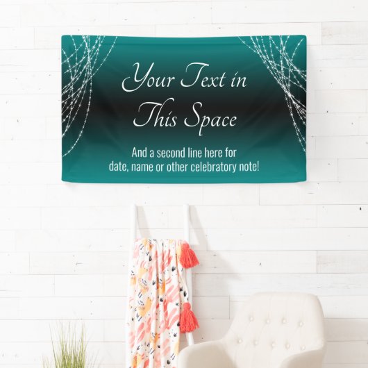 Aquamarine und schwarze Ombre-Leuchten hinzufügen Banner (Insitu)