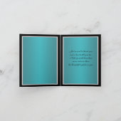 Aquamarine und schwarze Quinceanera Danke Note Car (Innenseite)