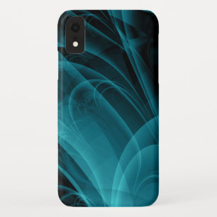 Aquamarine und schwarze Smokey-Textur Case-Mate iPhone Hülle