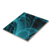 Aquamarine und schwarze Smokey-Textur Fliese (Seite)