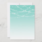 Aquamarine und silberne einladung (Rückseite)