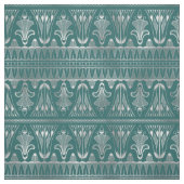 Aquamarine und silberne Kunst-Déco Stoff (Muster)