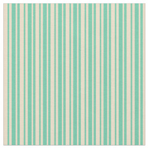 Aquamarine und Tan-Muster Stoff