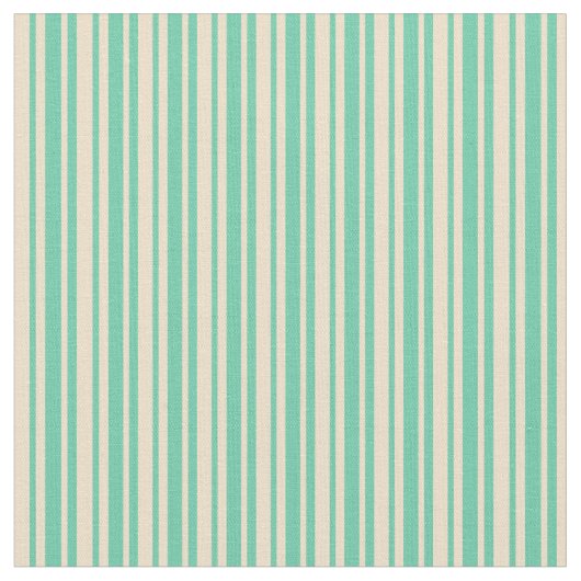 Aquamarine und Tan-Muster Stoff (Nahaufnahme)