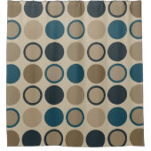 Aquamarine und Touch Circles Duschvorhang (Vorderseite)