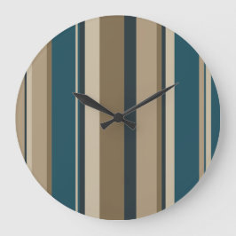 Aquamarine und Touch Circles Große Wanduhr