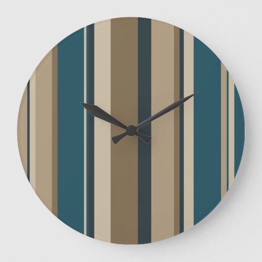 Aquamarine und Touch Circles Große Wanduhr (Vorderseite)