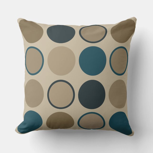 Aquamarine und Touch Circles Kissen (Vorderseite)