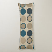 Aquamarine und Touch Circles Seitenschläferkissen (Rückseite (Vertikal))