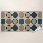 Aquamarine und Touch Circles Strandtuch (Vorderseite)