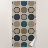 Aquamarine und Touch Circles Strandtuch (Vorderseite)