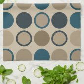 Aquamarine und Touch Circles T Geschirrtuch (Gefaltet)