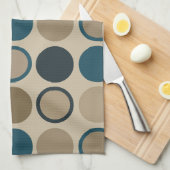 Aquamarine und Touch Circles T Geschirrtuch (Viertel Falte)