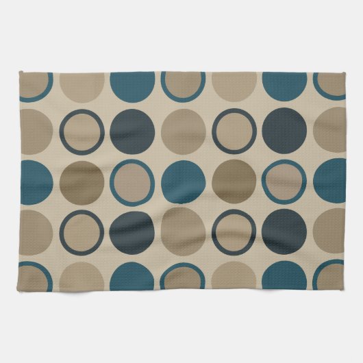 Aquamarine und Touch Circles T Geschirrtuch (Horizontal)