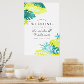 Aquamarine und tropische Hochzeit von Lemon Poster (Küche)
