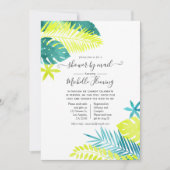 Aquamarine und tropische Lemon-Babydusche per Mail Einladung (Vorderseite)