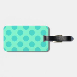 Aquamarine und Türkis Polka Dots Gepäckanhänger