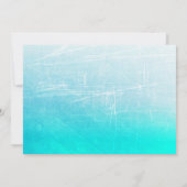 Aquamarine und türkisblaue Blume Hochzeit Einladung (Rückseite)