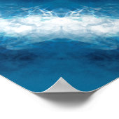 Aquamarine und türkisfarbene Ozeanwellen Poster (Ecke)