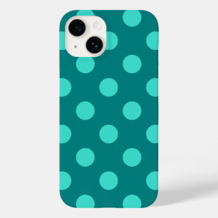 Aquamarine und türkisfarbene Polka Dots Case-Mate iPhone Hülle