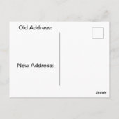 Aquamarine und weinfarbige Umschrift der Anschrift Postkarte (Rückseite)