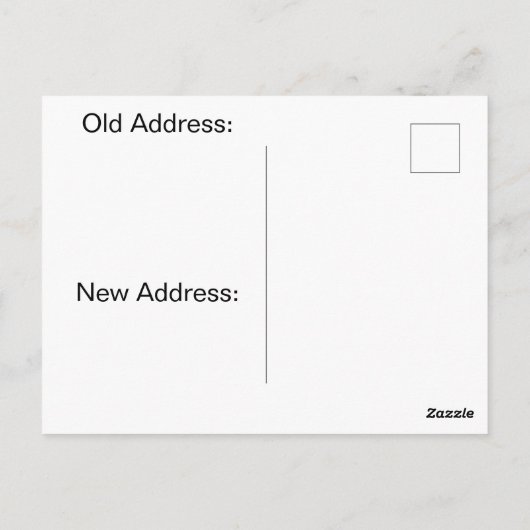 Aquamarine und weinfarbige Umschrift der Anschrift Postkarte (Rückseite)