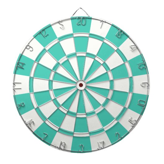Aquamarine und Weiß Dartscheibe (vorne)