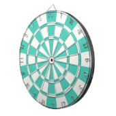 Aquamarine und Weiß Dartscheibe (Vorderseite rechts)