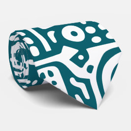 Aquamarine und weiße Doodles mit 7 Doodles Krawatte