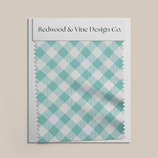 Aquamarine und weiße große Diagonal Gingham Karier Stoff
