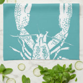 Aquamarine und weiße Hummer, naukal Personalisiert Geschirrtuch (Gefaltet)