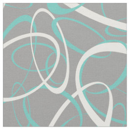 aquamarine und weiße Retro-Ovale mit beliebiger Hi Stoff