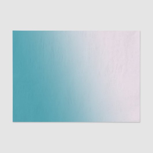 Aquamarine und weiße Steigung Seidenpapier (Vorderseite)