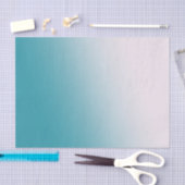 Aquamarine und weiße Steigung Seidenpapier (Handwerk)