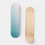 Aquamarine und weiße Strahlung Skateboard (Vorderseite)