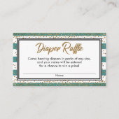 Aquamarine und weiße Streifen, Confetti-Windelsche Begleitkarte (Vorderseite)