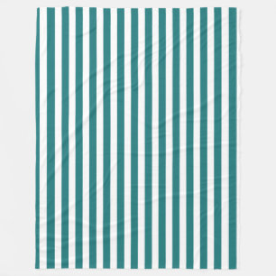 Aquamarine und weiße Streifen Fleecedecke