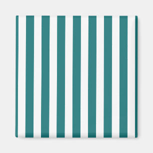 Aquamarine und weiße Streifen Magnet