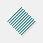 Aquamarine und weiße Streifen Serviette (Ecke)