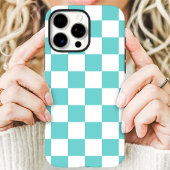 Aquamarine und weiße Tafel Case-Mate iPhone Hülle