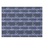 Aquamarine und weiße Wirbel Weihnachten Tischdecke (Vorderseite (Horizontal))