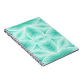 Aquamarine und weißes geometrisches Muster Notizblock (Rechte Seite)