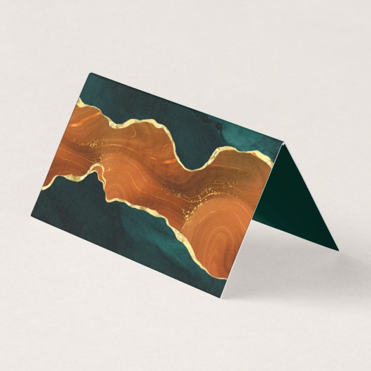 Aquamarine, verblüffende Orange & Gold Agate Hochz (Rückseite)