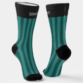 Aquamarine vertikale Streifen - Stilgeflecht - Slo Socken (Gewinkelt)