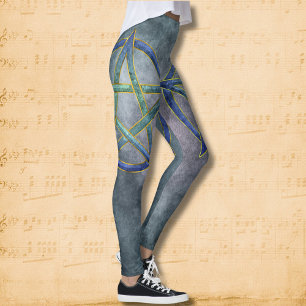 Aquamarine-Verzauberung: Ein Spiel Pentagramm Leggings