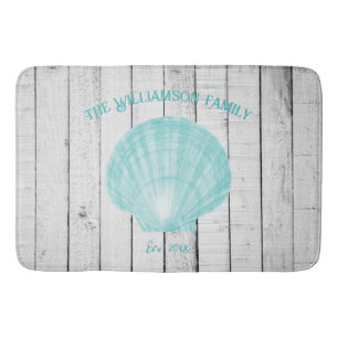 Aquamarine Vintage Scallop-Muschel Badematte