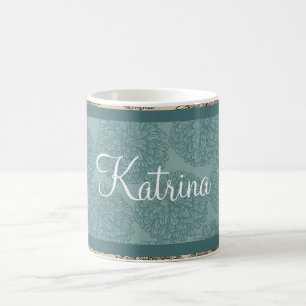 Aquamarine Vintage Zinnia-Tasse Kaffeetasse